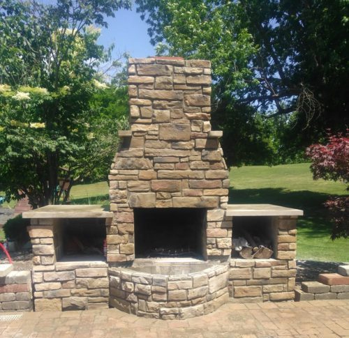 Outdoor Fireplace and Paver Patio - ACCLC