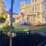 4' black aluminum fence - residential installation