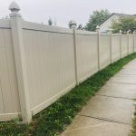 image of off-white vinyl privacy fence